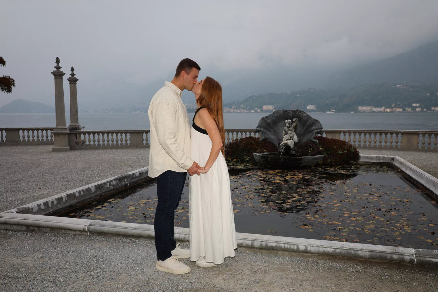 Cinematic couple portraits after a Lake Como proposal